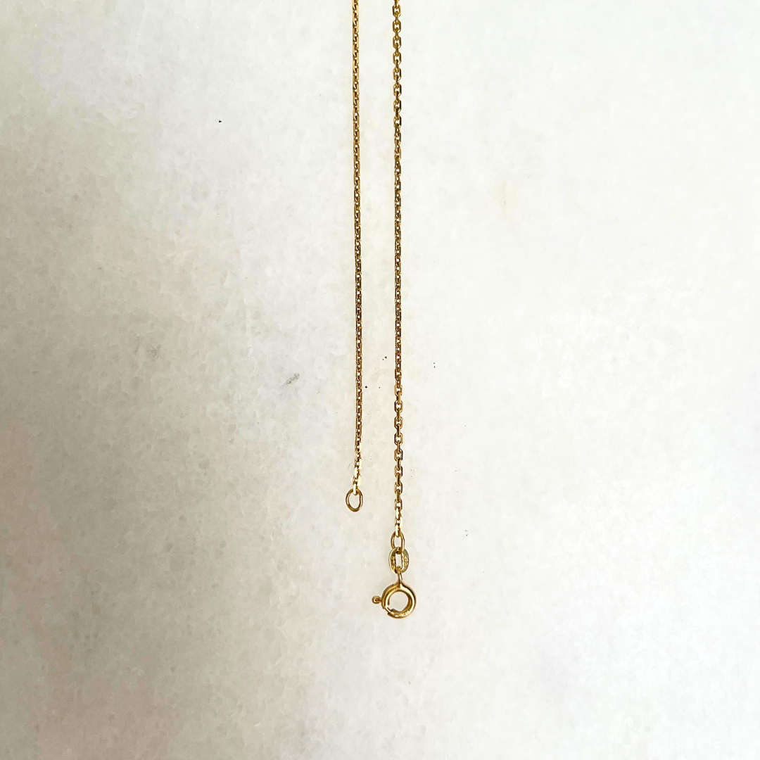 14ct Yellow Gold Fine Chain Vintage, 17.5 inches