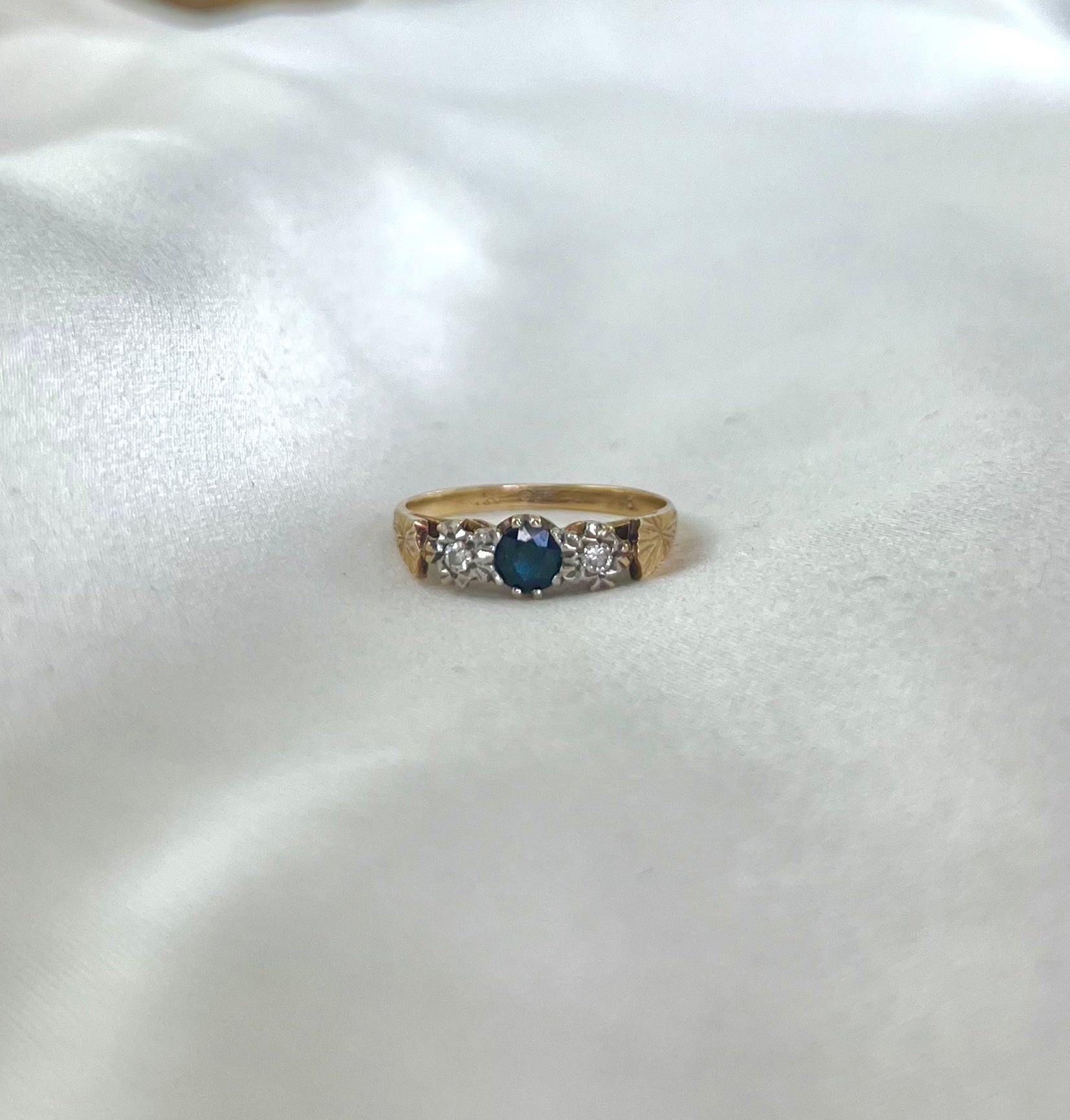 The ring is fully hallmarked and in good condition. This ring is packaged in a Soste hinged ring box.