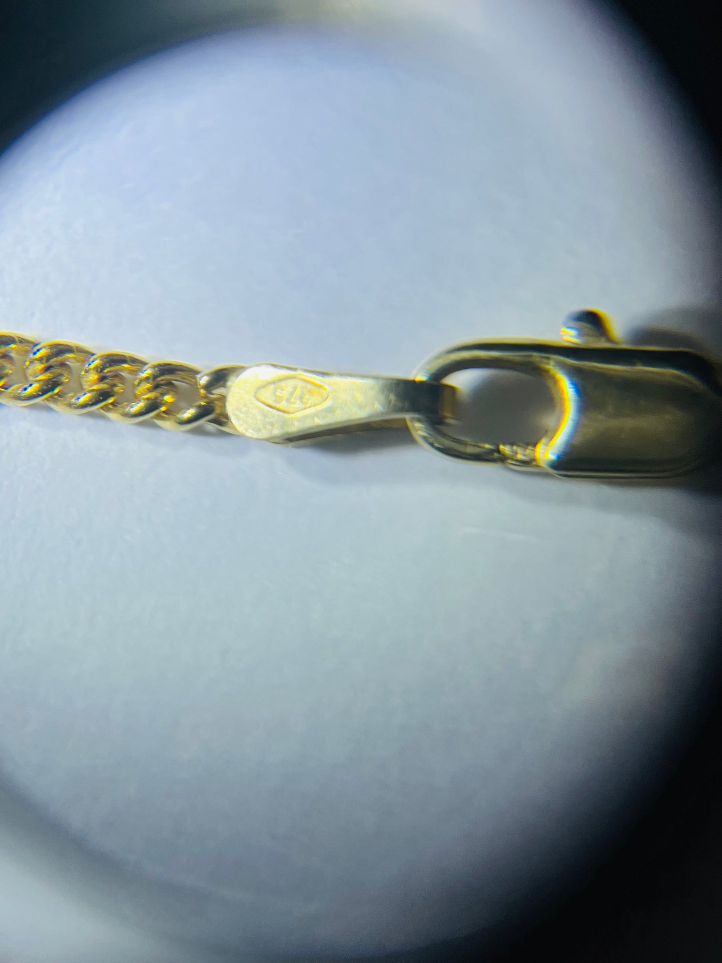 9ct Yellow Gold 18 Inch Necklace Chain Vintage Italian