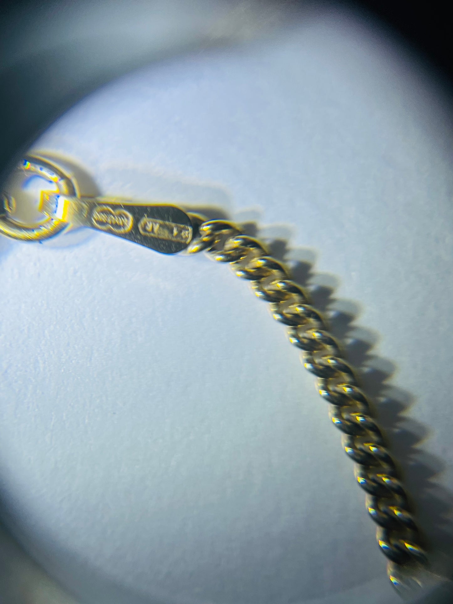 9ct Yellow Gold 18 Inch Necklace Chain Vintage Italian