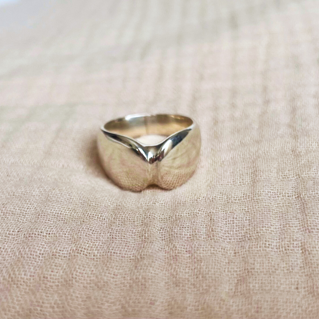 Vintage Georg Jensen Solid Sterling Silver Ring, Size M Modernist Danish