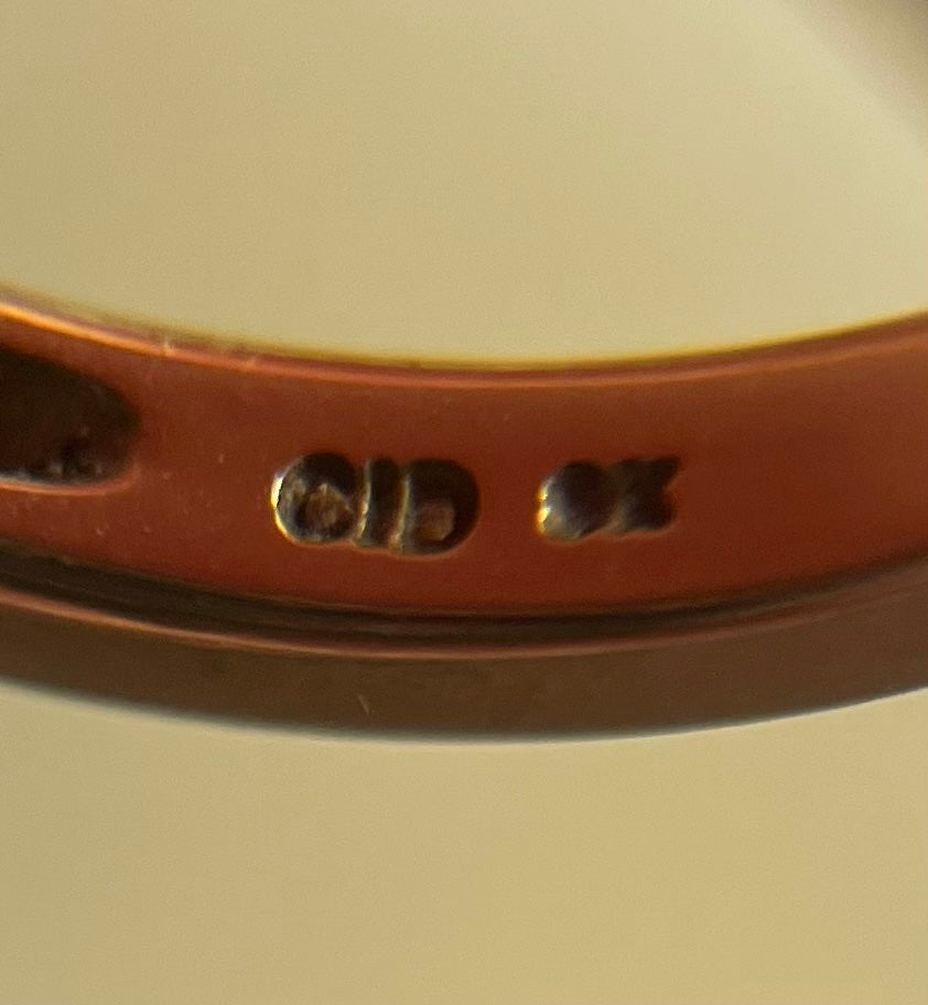 Vintage 9ct Gold Pink Diamond Cluster Ring, Size Q UK