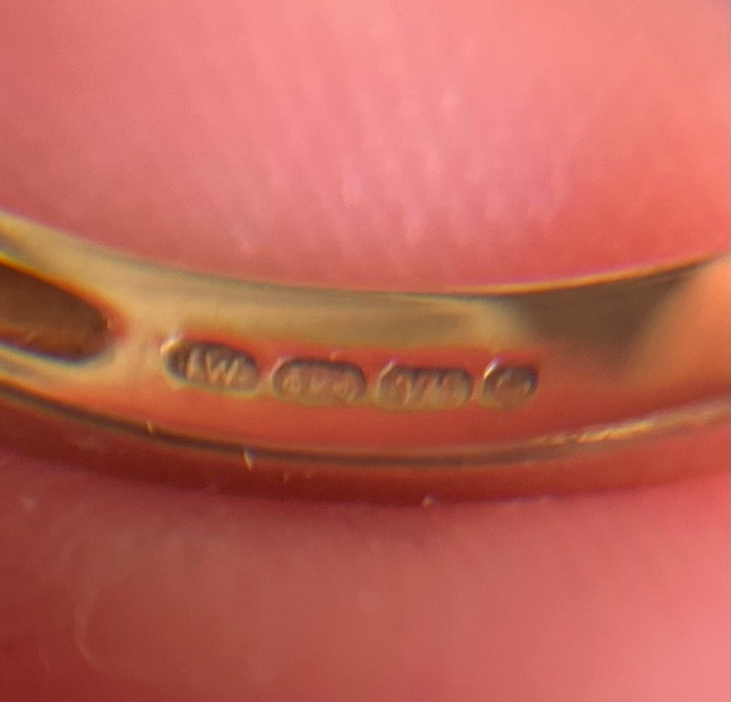 Vintage 9ct Gold Pink Diamond Cluster Ring, Size Q UK