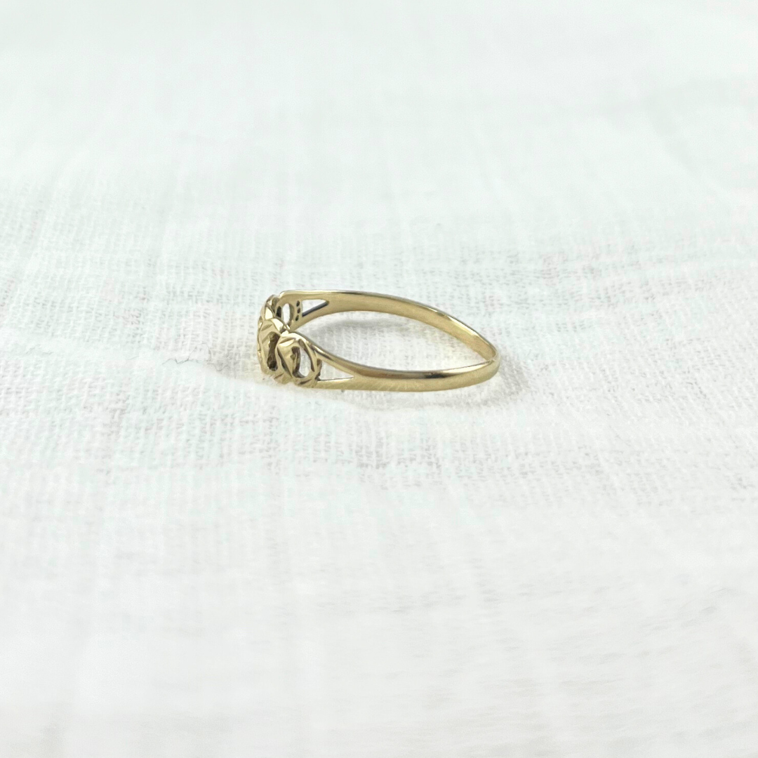 Vintage 9ct Gold Celtic Band, Size O Woven Braided Knot Pattern