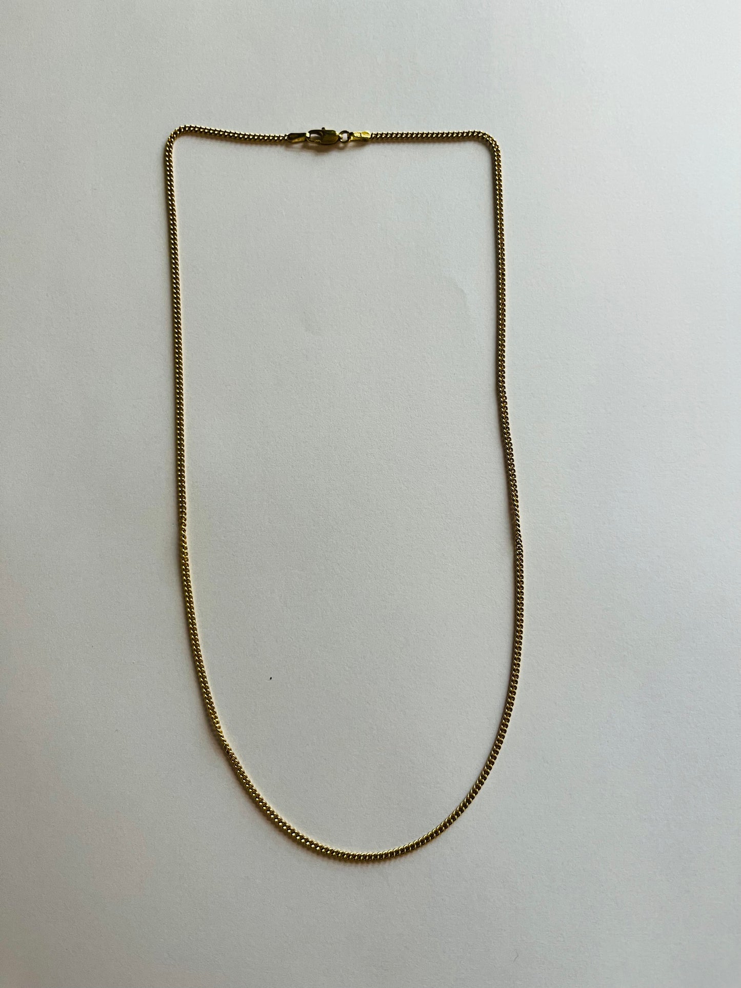 9ct Yellow Gold 18 Inch Necklace Chain Vintage Italian