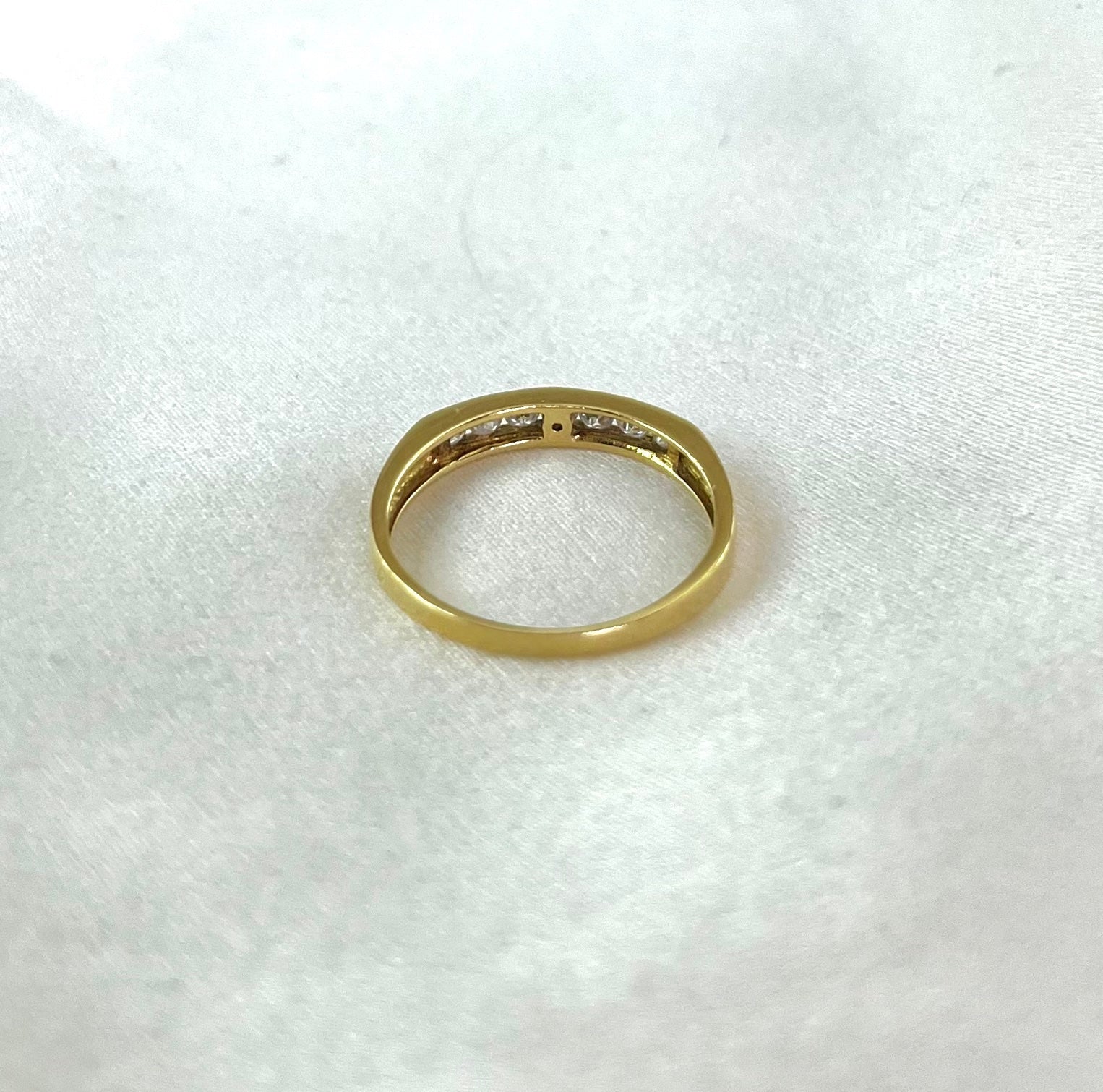 Vintage 18ct Gold Seven Stone Diamond Half Eternity Ring with Channel Setting, 0.25ct Size N + 0.5