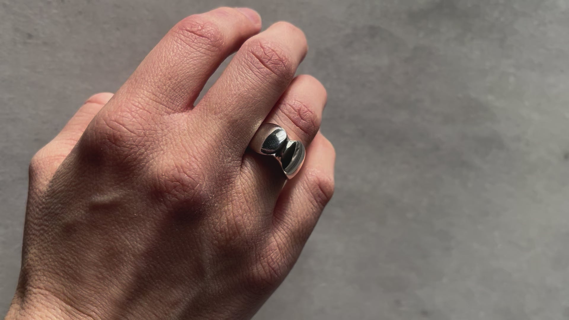 Vintage Georg Jensen Solid Sterling Silver Ring, Size M Modernist Danish